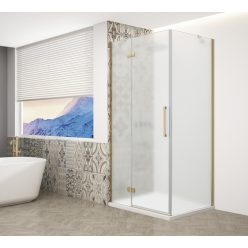   Zuhanykabin,Sapho Trinity Gold Matt szögletes zuhanykabin,matt üveg,balos 90x100 GT5610-90ML-G