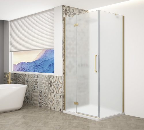Zuhanykabin,Sapho Trinity Gold Matt szögletes zuhanykabin,matt üveg,balos 80x120 GT5612-80ML-G