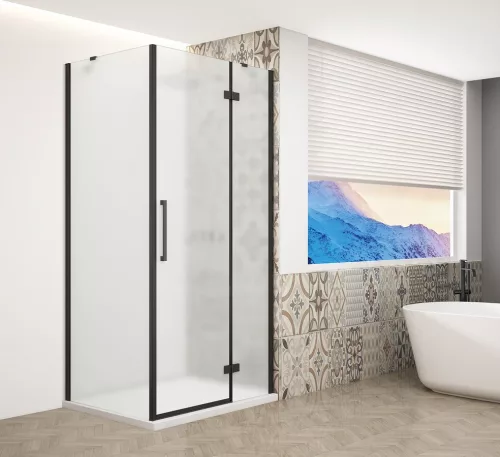 Zuhanykabin,Sapho Trinity Black szögletes zuhanykabin,matt üveg,jobbos 90x120 GT5612-90MR-B