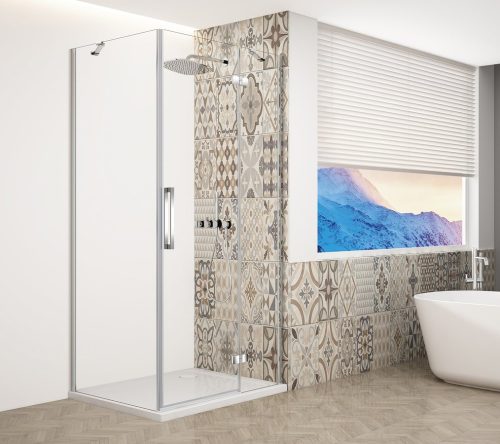 Zuhanykabin,Sapho Trinity Chrome szögletes zuhanykabin,átlátszó üveg,jobbos 100x80 GT5680-10CR-CH