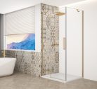 Zuhanykabin,Sapho Trinity Gold Matt szögletes zuhanykabin,átlátszó üveg,balos 80x80 GT5680-80CL-G