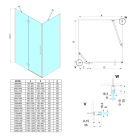 Zuhanykabin,Sapho Trinity Chrome szögletes zuhanykabin,matt üveg,jobbos 80x80 GT5680-80MR-CH