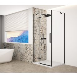   Zuhanykabin,Sapho Trinity Black szögletes zuhanykabin,átlátszó üveg,balos 90x80 GT5680-90CL-B