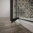 Zuhanykabin,Sapho Trinity Black szögletes zuhanykabin,átlátszó üveg,jobbos 90x80 GT5680-90CR-B