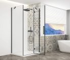 Zuhanykabin,Sapho Trinity Black szögletes zuhanykabin,átlátszó üveg,jobbos 90x80 GT5680-90CR-B