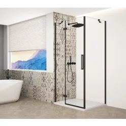   Zuhanykabin,Sapho Trinity Black szögletes zuhanykabin,átlátszó üveg,balos 100x90 GT5690-10CL-B
