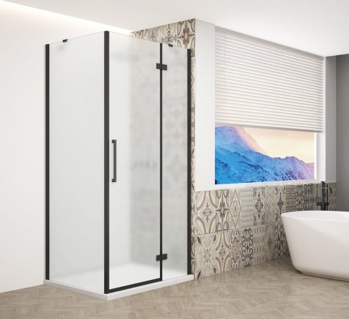 Zuhanykabin,Sapho Trinity Black szögletes zuhanykabin,matt üveg,jobbos 100x90 GT5690-10MR-B