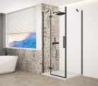 Zuhanykabin,Sapho Trinity Black szögletes zuhanykabin,átlátszó üveg,balos 120x90 GT5690-12CL-B