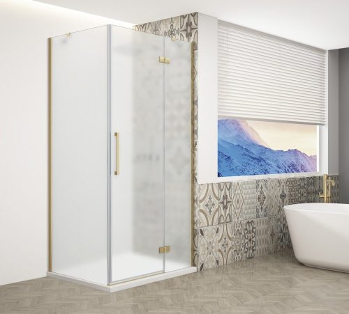Zuhanykabin,Sapho Trinity Gold Matt szögletes zuhanykabin,matt üveg,jobbos 80x90 GT5690-80MR-G