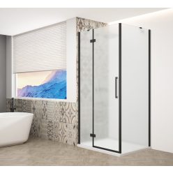   Zuhanykabin,Sapho Trinity Black szögletes zuhanykabin,matt üveg,balos 90x90 GT5690-90ML-B