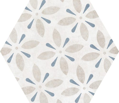 Járólap, Pamesa Atrium Alpha Hex. Mix Azul 25,8x29cm