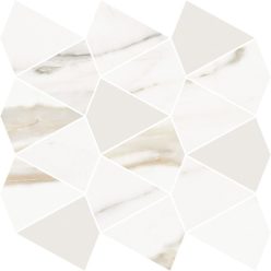   Dekorcsempe, Cersanit Gold Wish White Mosaic Glossy Rect 29,7X29,7cm Mozaik