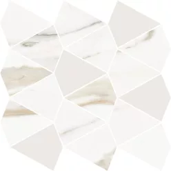   Dekorcsempe, Cersanit Gold Wish White Mosaic Glossy Rect 29,7X29,7cm Mozaik