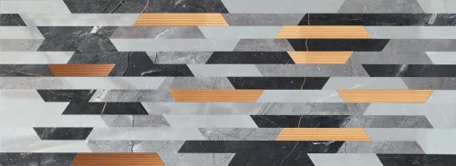 Dekorcsempe, Tubadzin Decoration Brainstorm Grey 32,8x89,8cm
