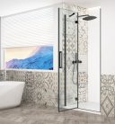 Zuhanyajtó, Sapho Trinity Black zuhanyajtó 100 cm, átlátszó üveg, balos GT1210CL-B