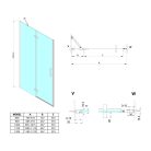 Zuhanyajtó, Sapho Trinity Chrome zuhanyajtó 110 cm, átlátszó üveg, jobbos GT1211CR-CH