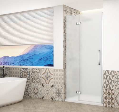 Zuhanyajtó, Sapho Trinity Chrome zuhanyajtó 120 cm, matt üveg, balos GT1212ML-CH