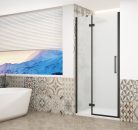 Zuhanyajtó, Sapho Trinity Black zuhanyajtó 80 cm, matt üveg, balos GT1280ML-B
