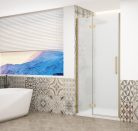 Zuhanyajtó, Sapho Trinity Gold zuhanyajtó 80 cm, matt üveg, balos GT1280ML-G
