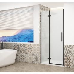   Zuhanyajtó, Sapho Trinity Black zuhanyajtó 90 cm, matt üveg, balos GT1290ML-B