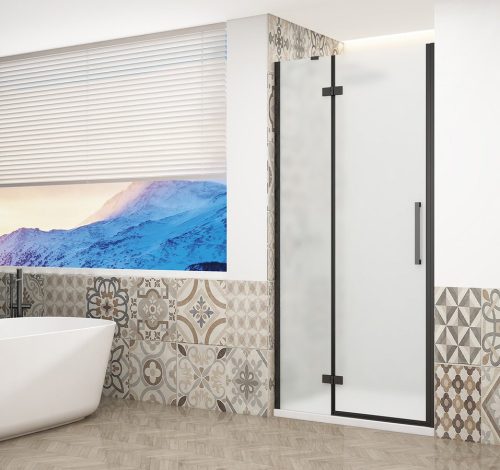 Zuhanyajtó, Sapho Trinity Black zuhanyajtó 90 cm, matt üveg, balos GT1290ML-B