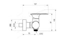 Zuhany csaptelep, Ravak Spring SG 032.00CR zuhany csaptelep zuhanyszett nélkül, króm X070530