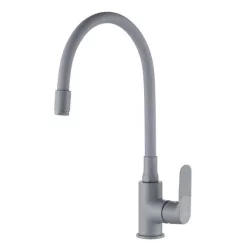   Mosogató csaptelep, Invena Joga Plus álló, flexibilis kifolyócsővel, szürke BZ-32-P05-C