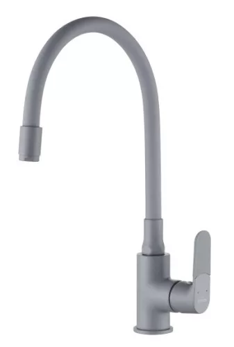 Mosogató csaptelep, Invena Joga Plus álló, flexibilis kifolyócsővel, szürke BZ-32-P05-C