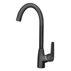   Mosogató csaptelep, Invena Corso álló, forgatható kifolyóval, fekete BZ-81-L04-X