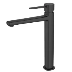   Mosdó csaptelep, Invena Glamour Invena Trend magasított mosdó csaptelep, fekete BU-02-W04-V