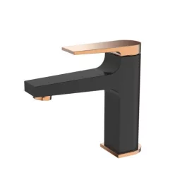   Mosdó csaptelep, Invena Midnight mosdó csaptelep fekete/rose gold BU-35-014-V