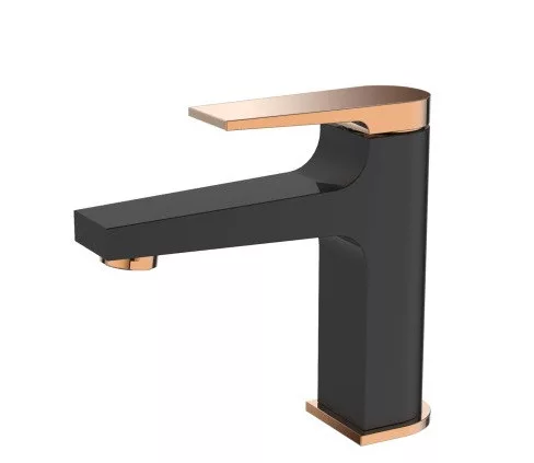 Mosdó csaptelep, Invena Midnight mosdó csaptelep fekete/rose gold BU-35-014-V