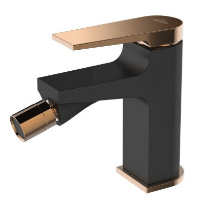 Bidé csaptelep, Invena Midnight bidé csaptelep, fekete/rose gold BB-35-014-V