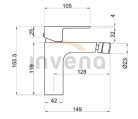 Bidé csaptelep, Invena NYKS bidé csaptelep, króm BB-28-001-S