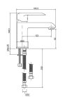 Mosdó csaptelep, Invena Siros mosdó csaptelep, króm BU-90-001-A