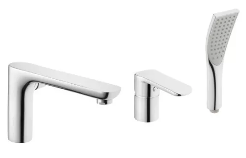 Kádperemre szerelhető csaptelep, Invena Siros kádtöltő csaptelep, króm BW-90-S01-A