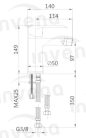 Bidé csaptelep, Invena Siros Black bidé csaptelep, fekete BB-90-004-A