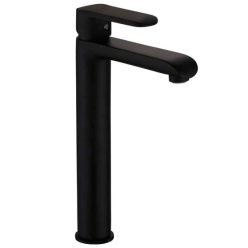   Mosdó csaptelep, Invena Siros Black magasított mosdó csaptelep, fekete BU-90-W04-A