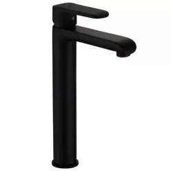   Mosdó csaptelep, Invena Siros Black magasított mosdó csaptelep, fekete BU-90-W04-A
