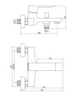 Kádtöltő csaptelep, Invena Paros zuhanyszett nélkül, króm BW-09-001-A