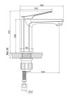 Bidé csaptelep, Invena Neri Black bidé csaptelep, fekete BB-01-004-L