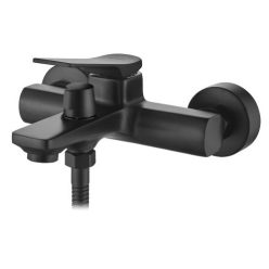   Kádtöltő csaptelep, Invena Neri Black zuhanyszett nélkül, fekete BW-01-004-L