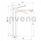 Mosdó csaptelep, Invena Neri magasított mosdó csaptelep, króm BU-01-W01-L