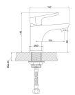 Mosdó csaptelep, Invena Dokos mosdó csaptelep, króm BU-19-001-V