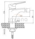 Bidé csaptelep, Invena Dokos bidé csaptelep, fehér-króm BB-19-002-V
