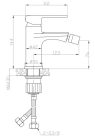 Bidé csaptelep, Invena Fira bidé csaptelep, fekete BB-71-004-V