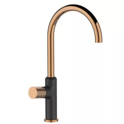   Mosogató csaptelep, Invena Moonlight mosogató csaptelep fekete/rose gold BZ-77-014-V