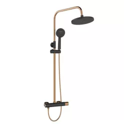   Zuhanyszett, Invena Moonlight zuhanyszett fekete/rose gold AU-77-014-V