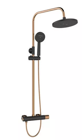 Zuhanyszett, Invena Moonlight zuhanyszett fekete/rose gold AU-77-014-V