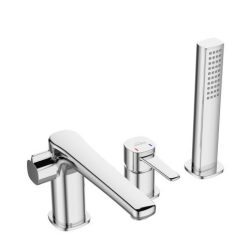   Kádperemre szerelhető csaptelep, Invena Glamour kádtöltő csaptelep, króm BW-02-S01-V